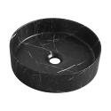Vasque à poser ronde en céramique effet marbre D38cm