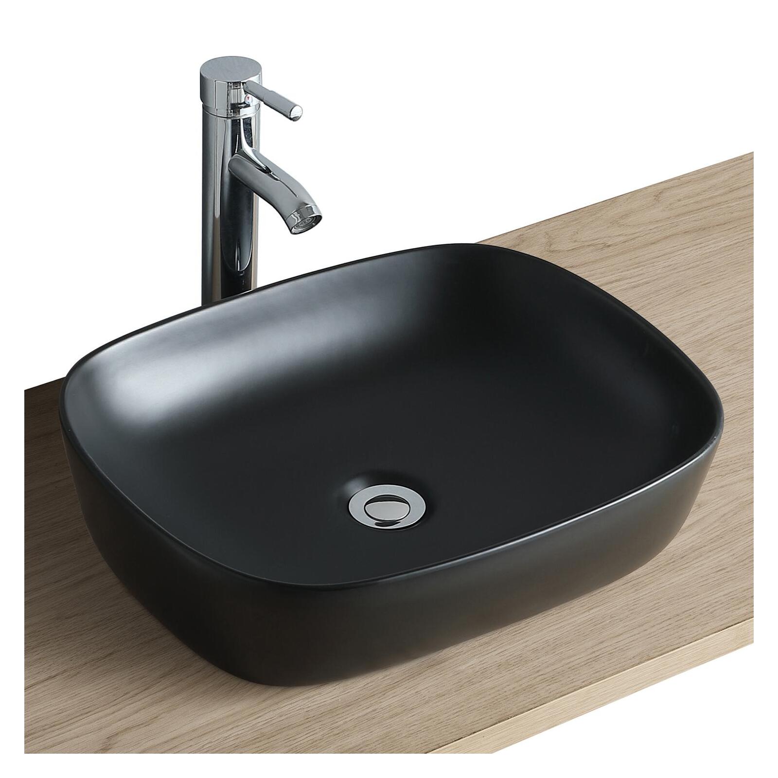 Vasque ovale à poser en céramique blanche 48 x 37 cm TOMY