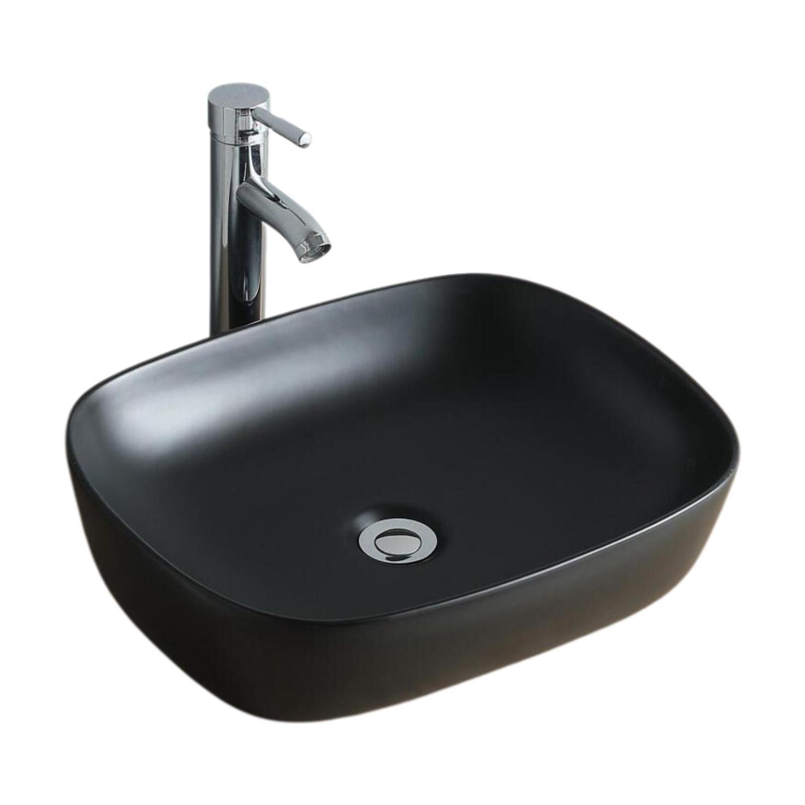 Vasque ovale à poser en céramique blanche 48 x 37 cm TOMY