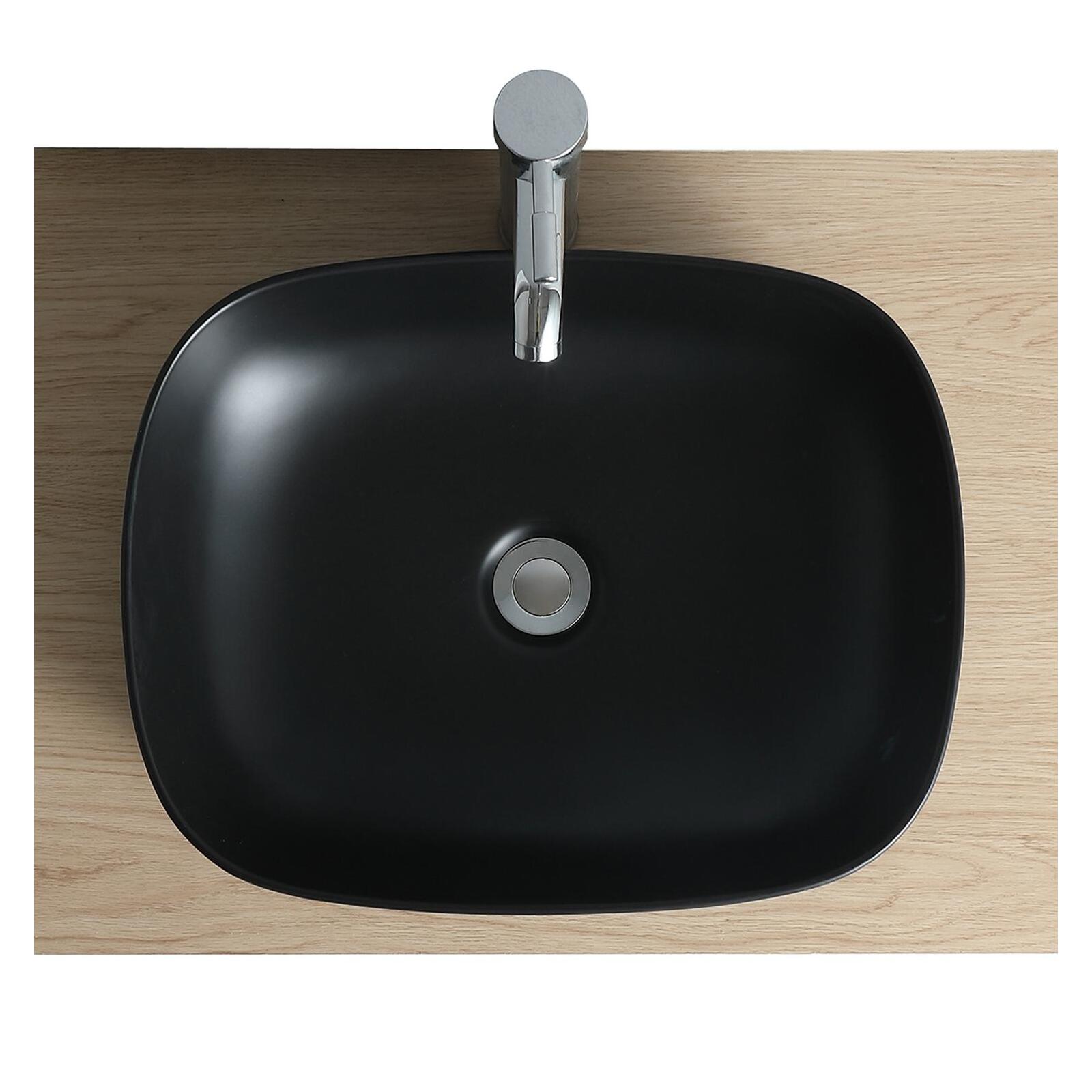 Vasque ovale à poser en céramique blanche 48 x 37 cm TOMY