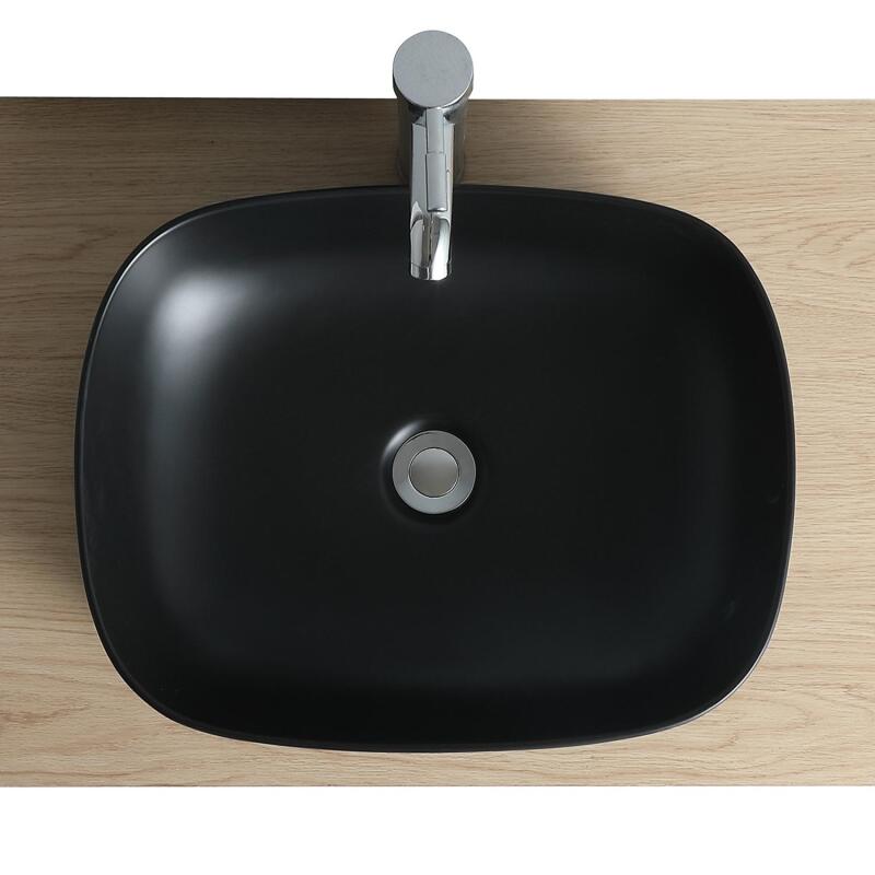 Vasque ovale à poser en céramique blanche 48 x 37 cm TOMY