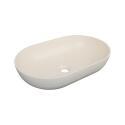 Vasque à poser ovale en béton travertin 53x35cm