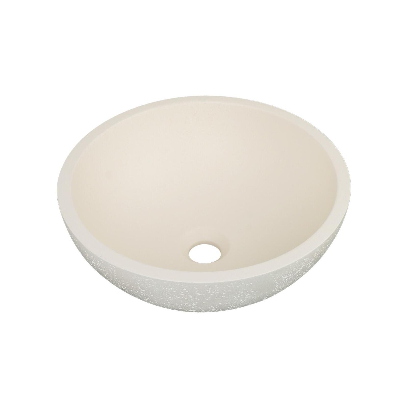 Vasque à poser bol en béton travertin 36,2cm Vasque à poser bol en béton travertin 36,2cm