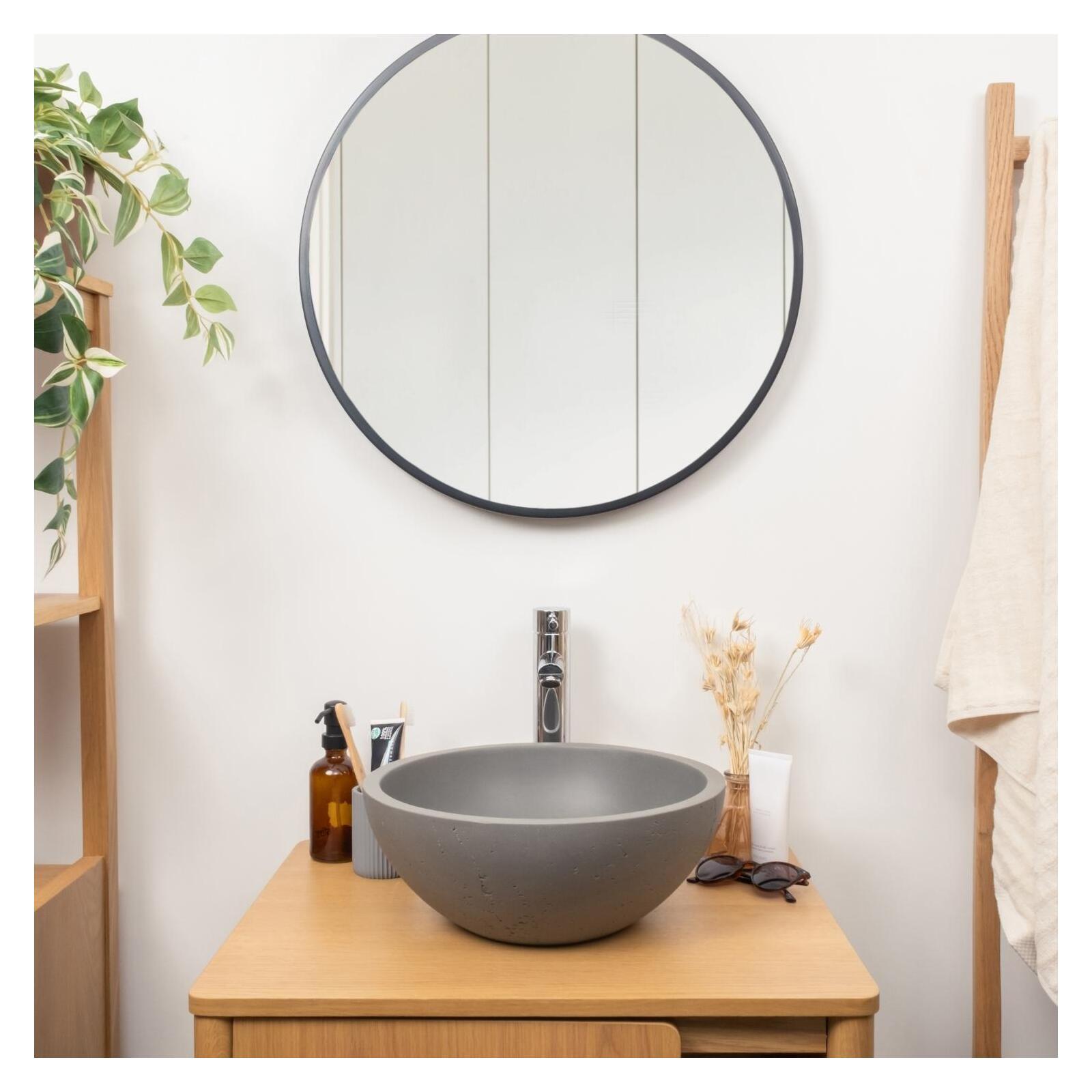 Vasque à poser bol en béton travertin 36,2cm