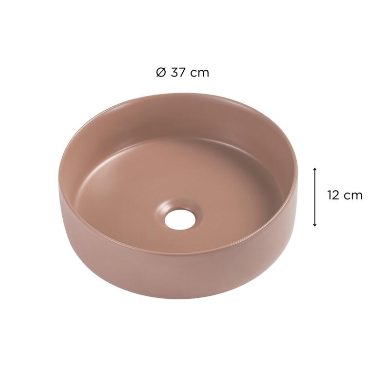 Vasque à poser ronde en céramique 36cm