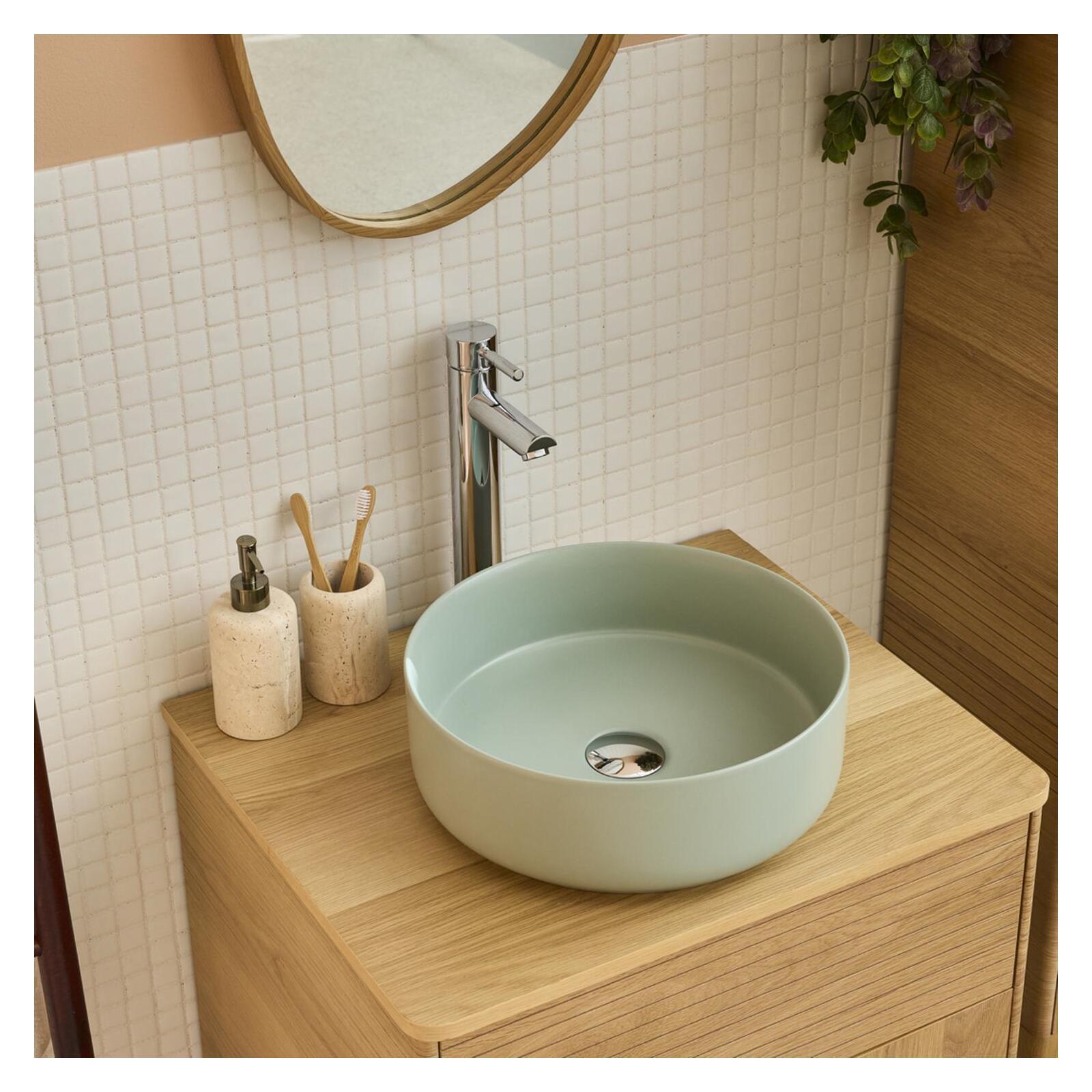 Vasque à poser ronde en céramique 36cm