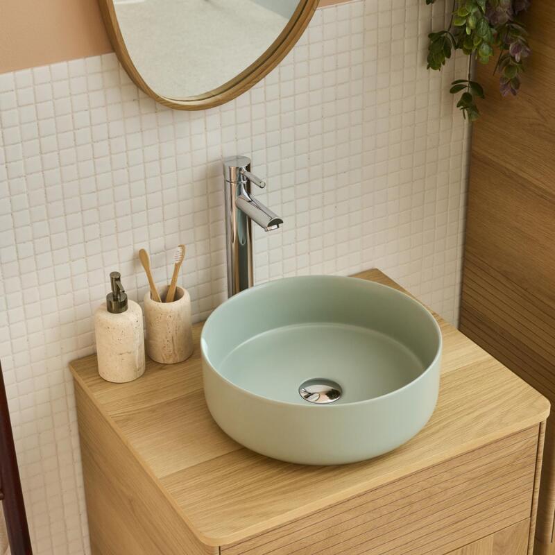 Vasque à poser ronde en céramique 36cm