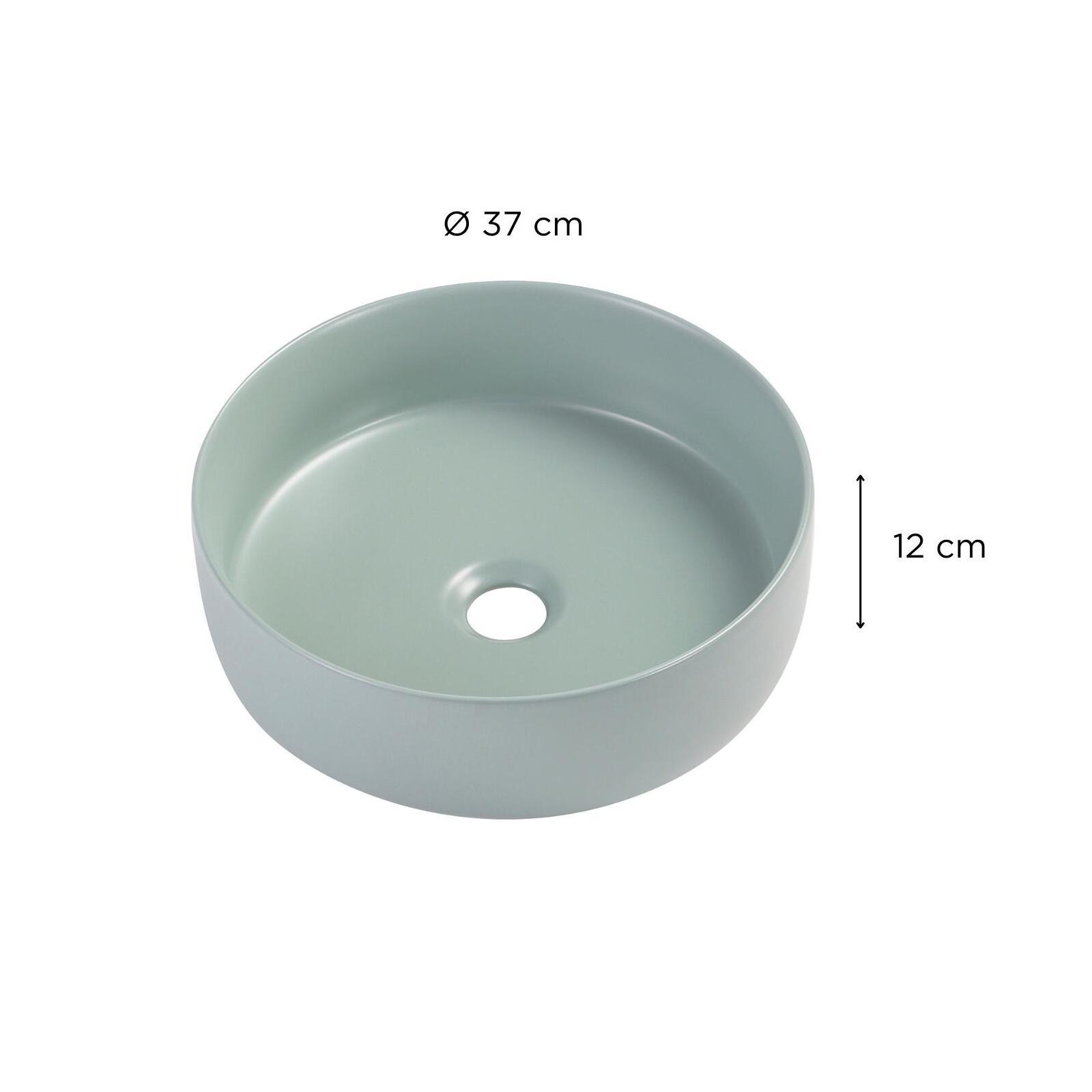 Vasque à poser ronde en céramique 36cm