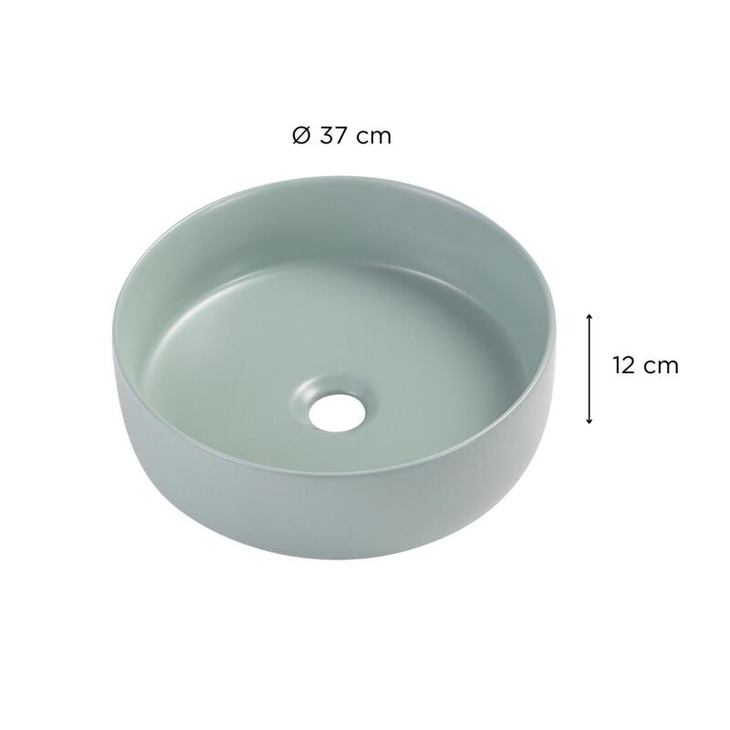 Vasque à poser ronde en céramique 36cm