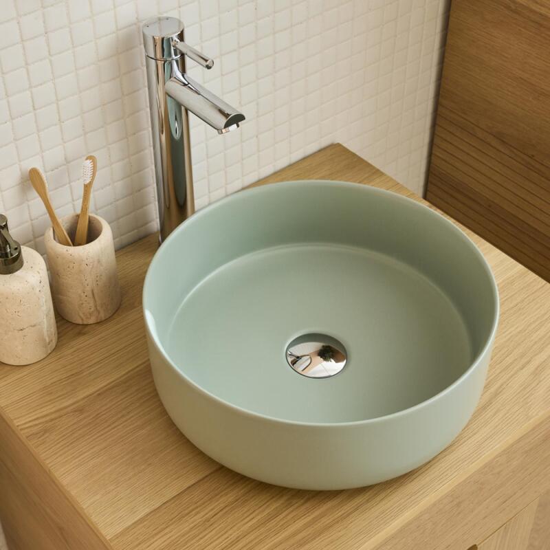 Vasque à poser ronde en céramique 36cm