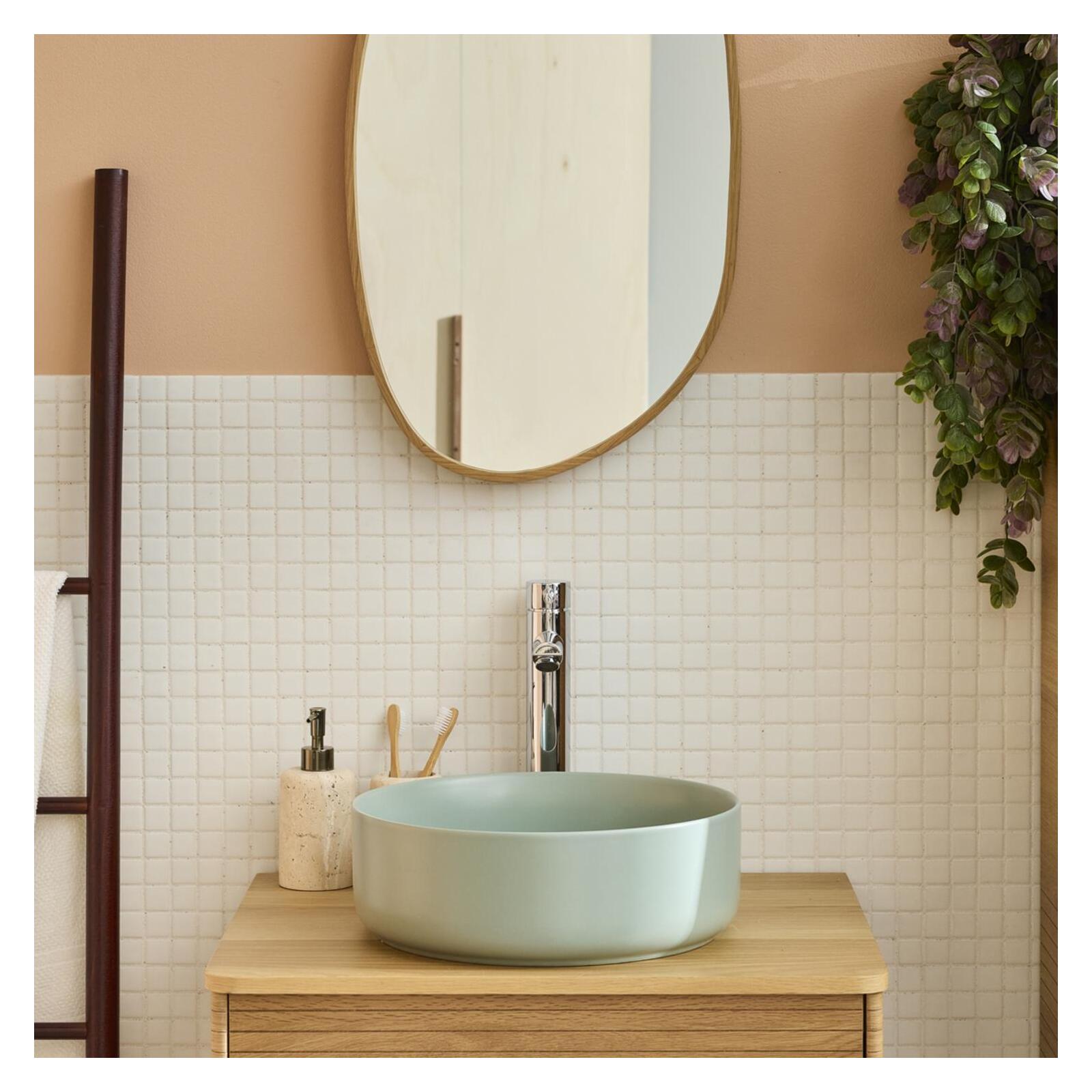 Vasque à poser ronde en céramique 36cm