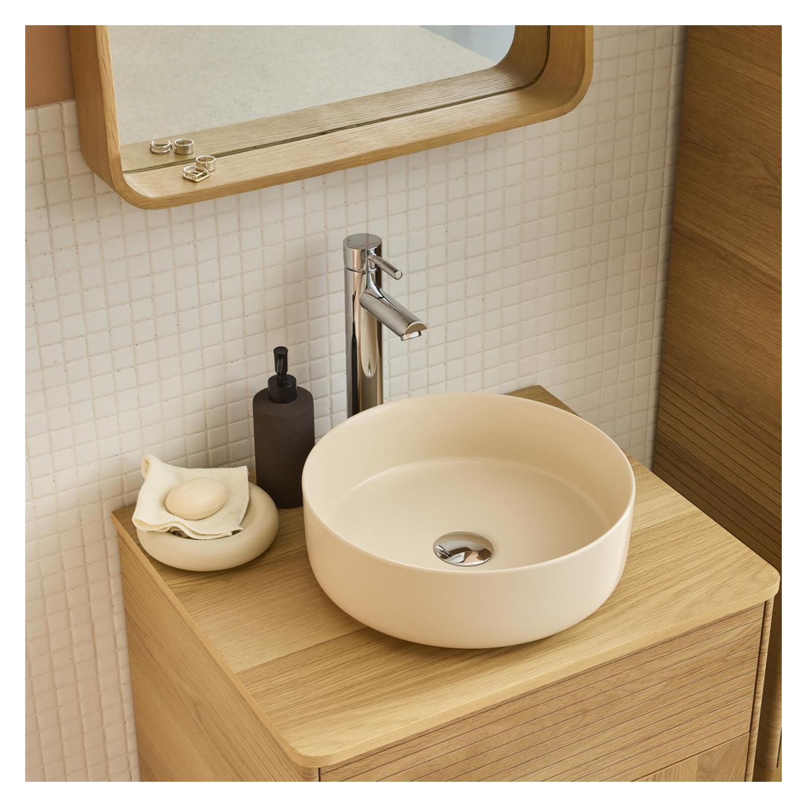 Vasque à poser ronde en céramique 36cm