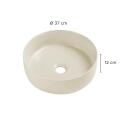 Vasque à poser ronde en céramique 36cm