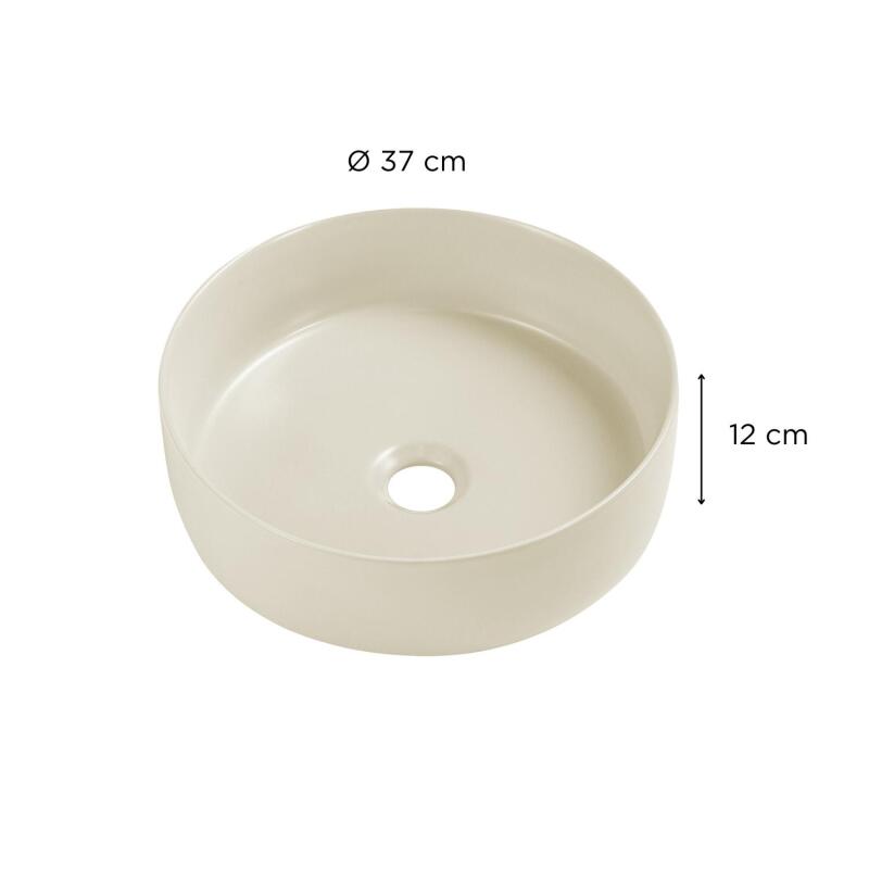 Vasque à poser ronde en céramique 36cm