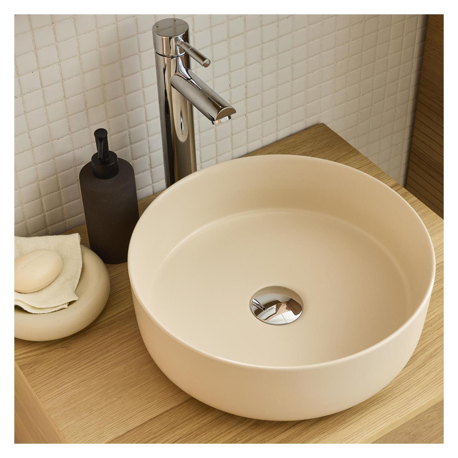 Vasque à poser ronde en céramique 36cm
