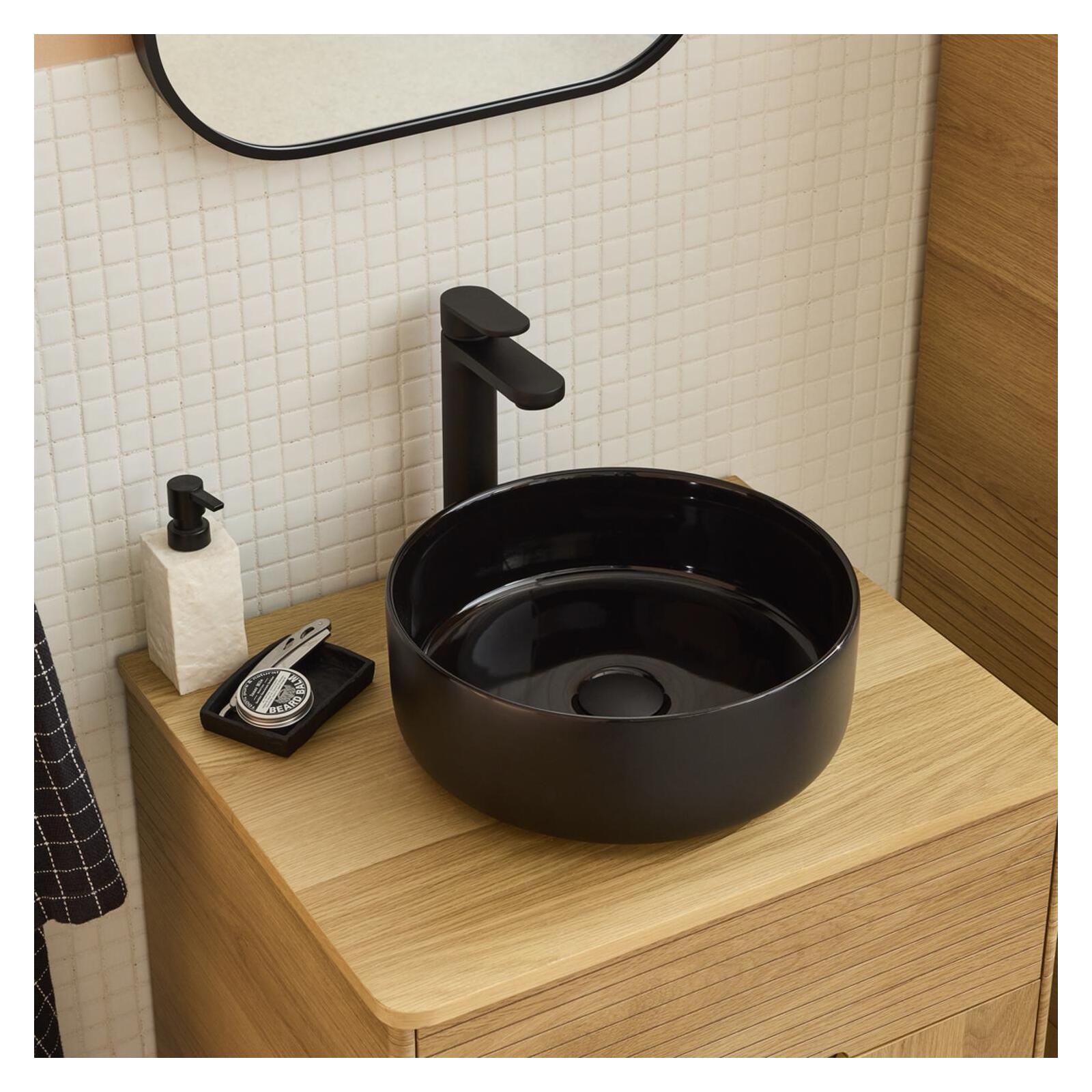 Vasque à poser ronde en céramique 36cm