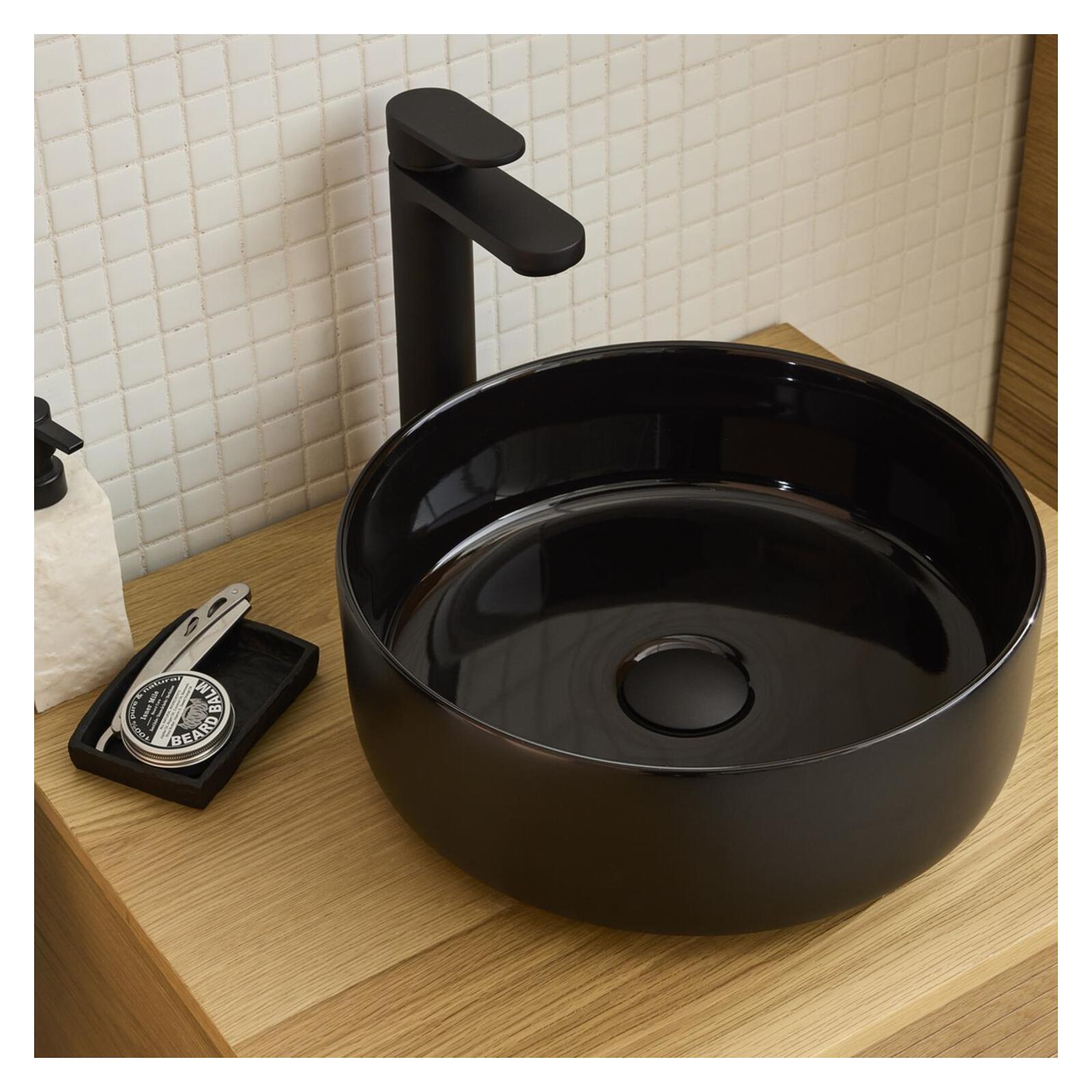 Vasque à poser ronde en céramique 36cm