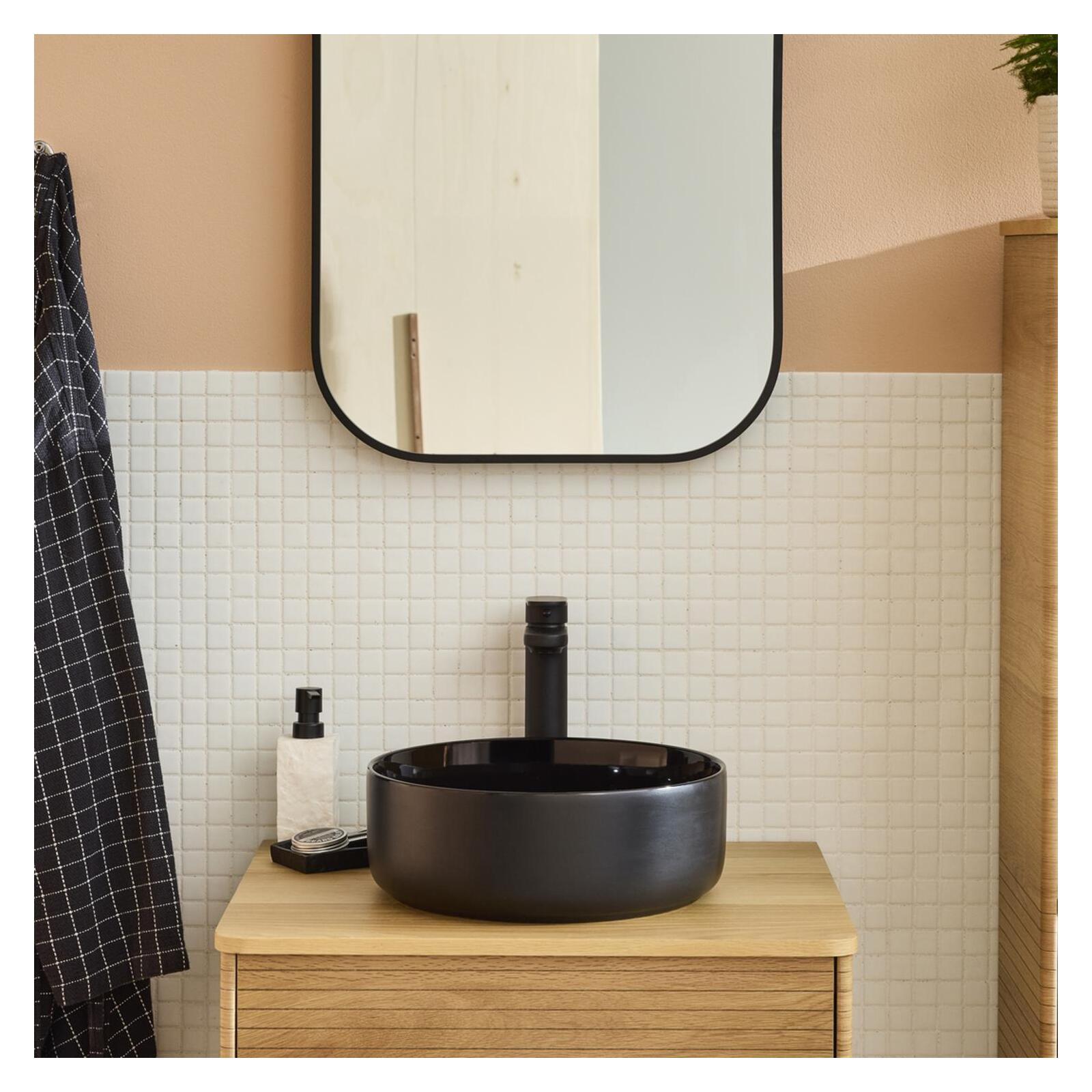 Vasque à poser ronde en céramique 36cm