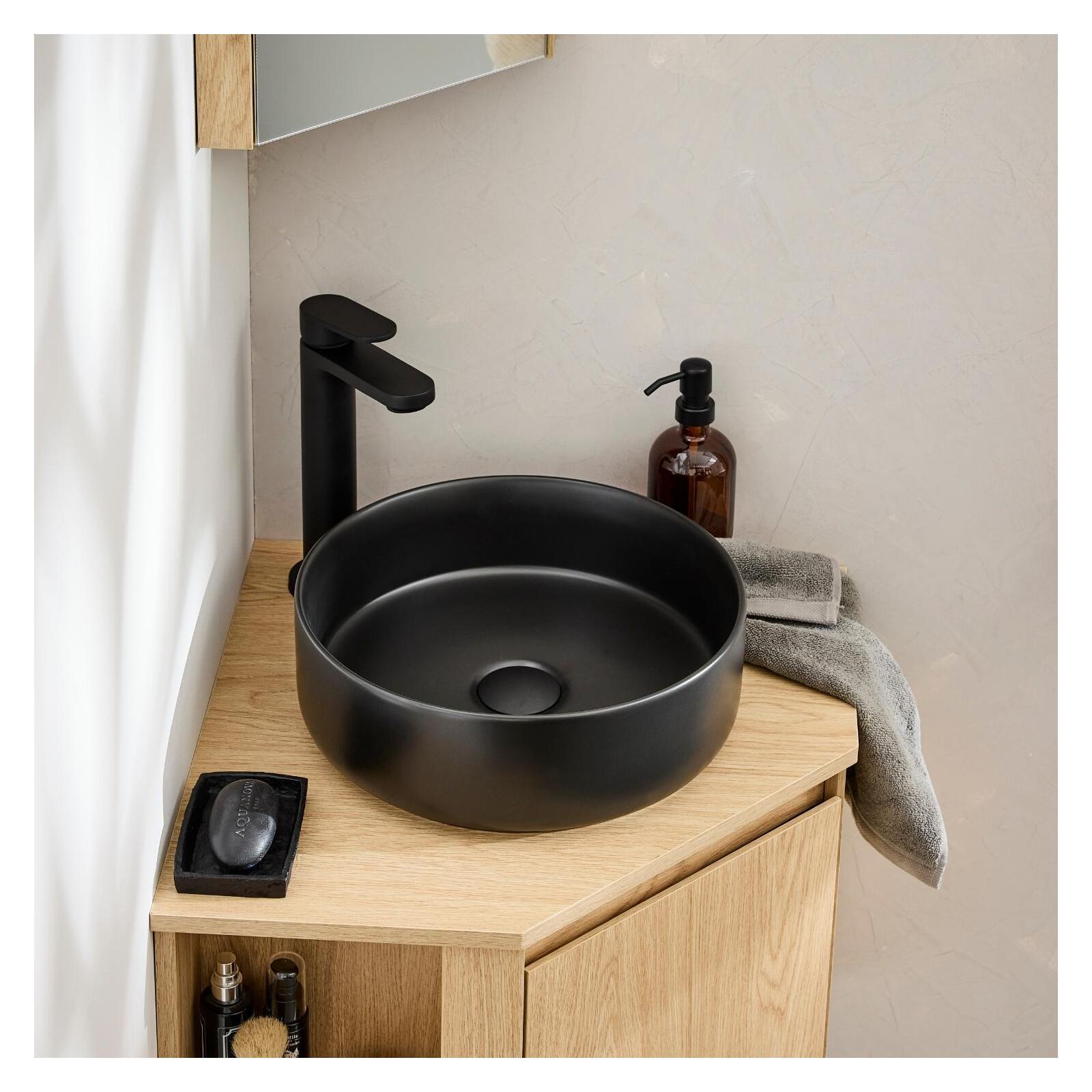 Vasque à poser ronde en céramique 36cm