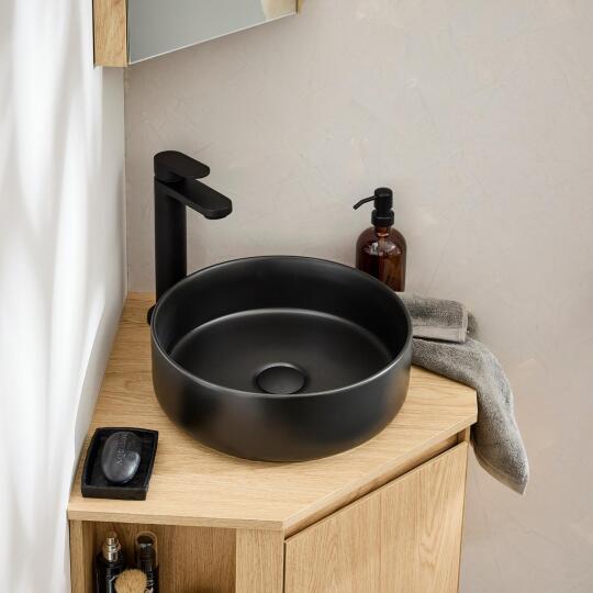 Vasque à poser ronde en céramique 36cm