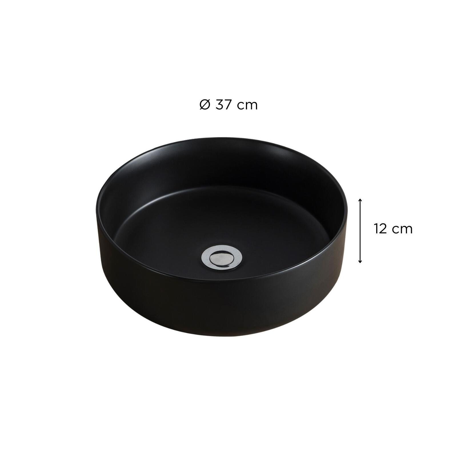 Vasque à poser ronde en céramique 36cm