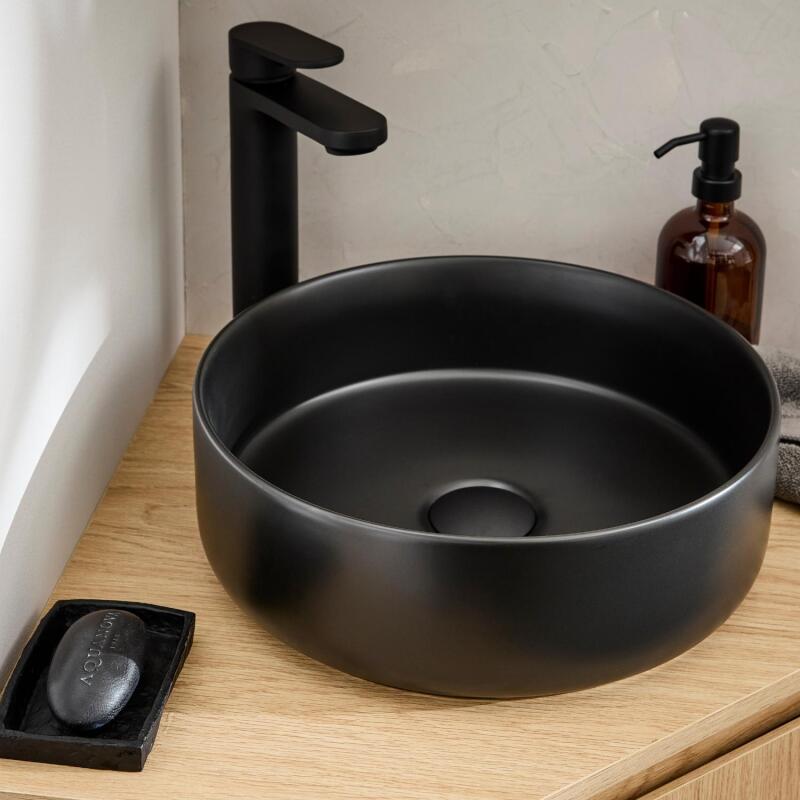 Vasque à poser ronde en céramique 36cm