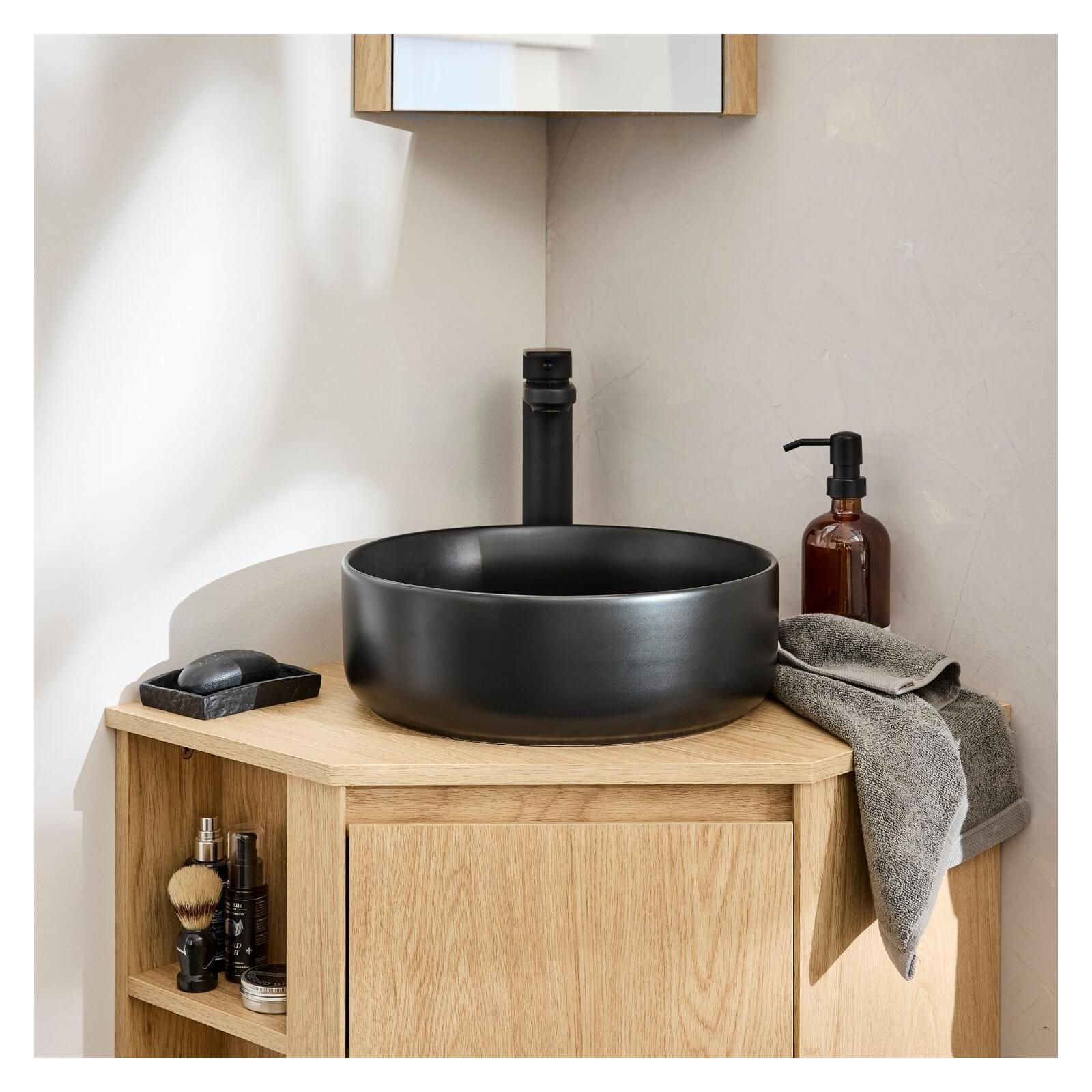 Vasque à poser ronde en céramique 36cm