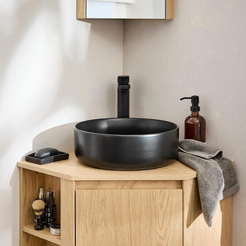 Vasque à poser ronde en céramique 36cm