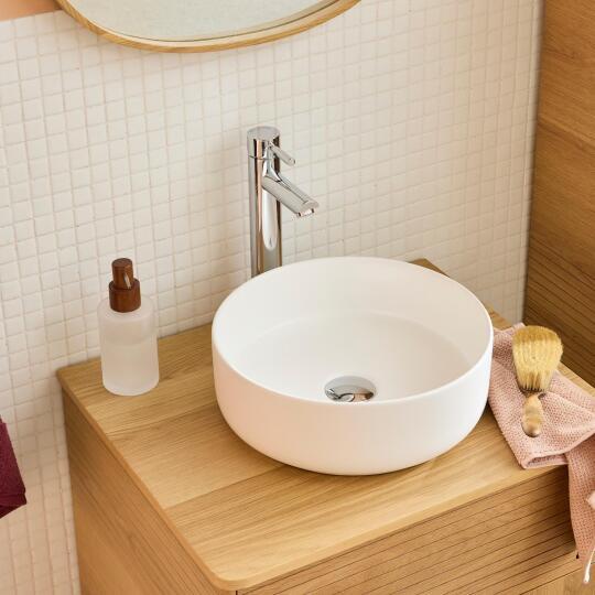 Vasque à poser ronde en céramique 36cm