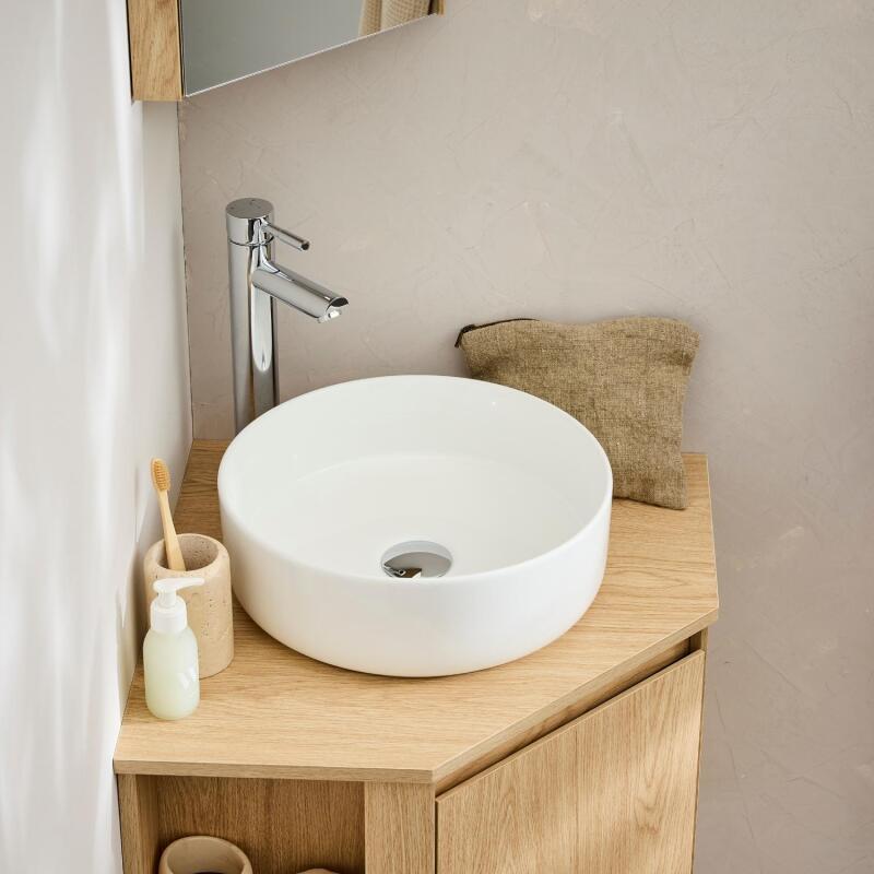 Vasque à poser ronde en céramique 36cm