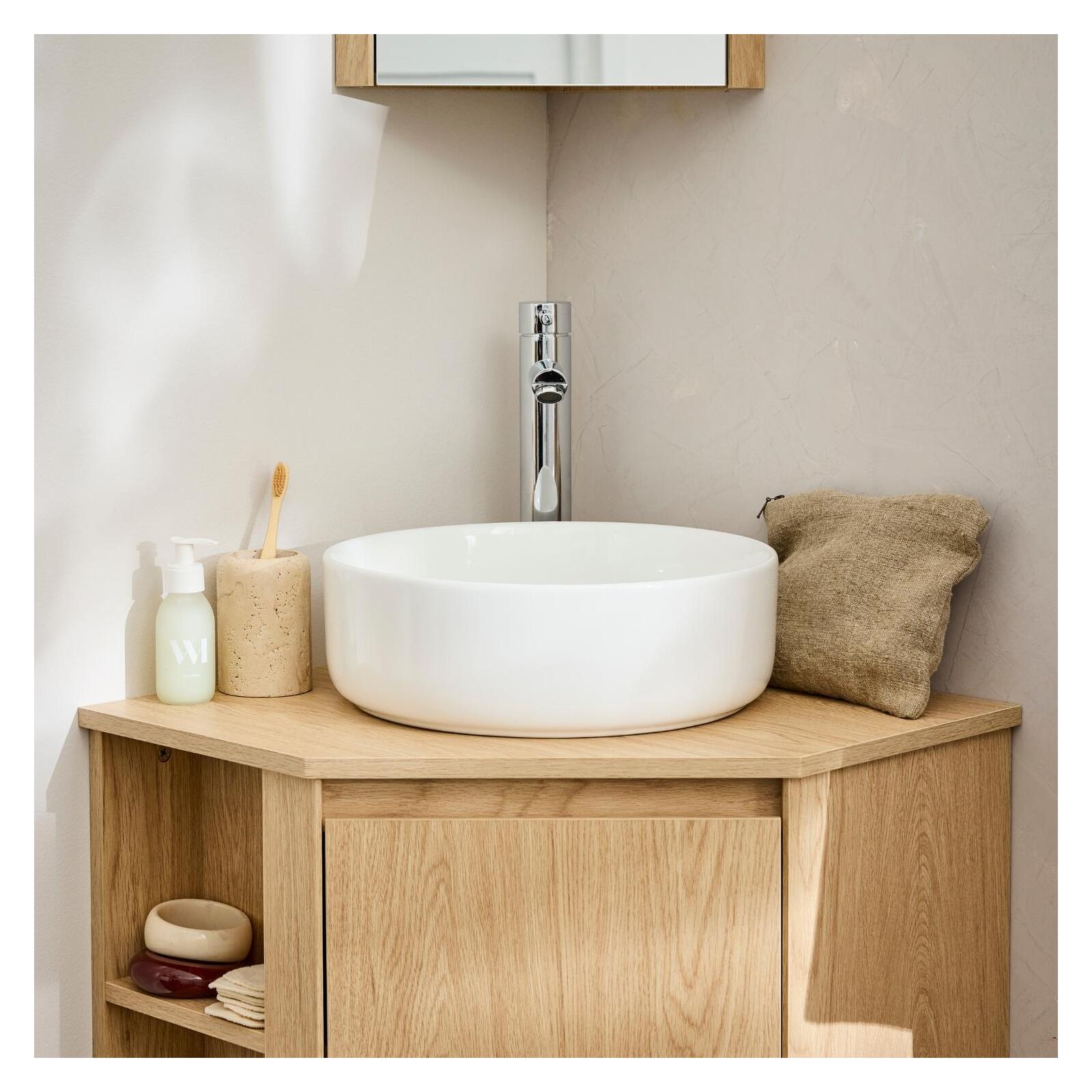 Vasque à poser ronde en céramique 36cm