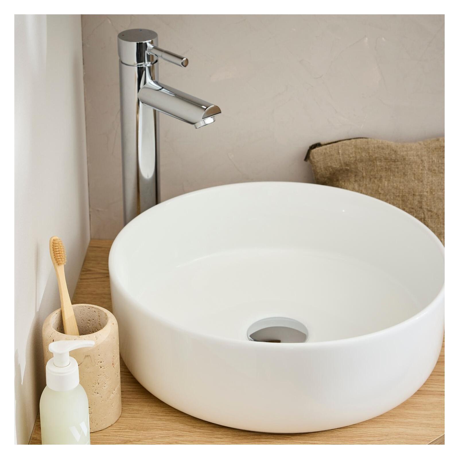 Vasque à poser ronde en céramique 36cm