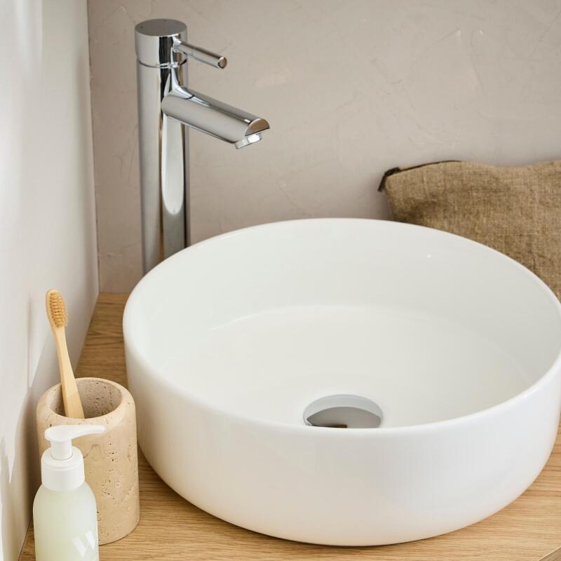 Vasque à poser ronde en céramique 36cm