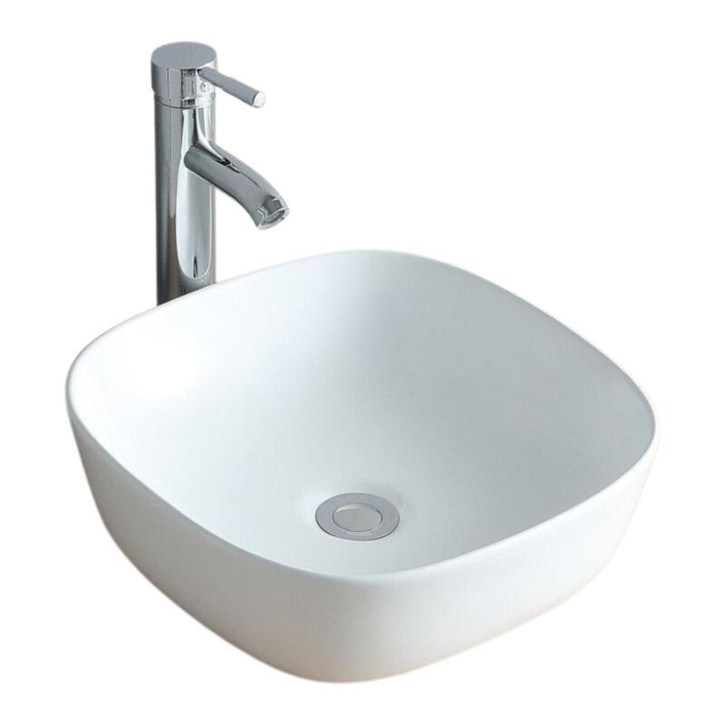 Vasque à poser carrée en céramique 37cm