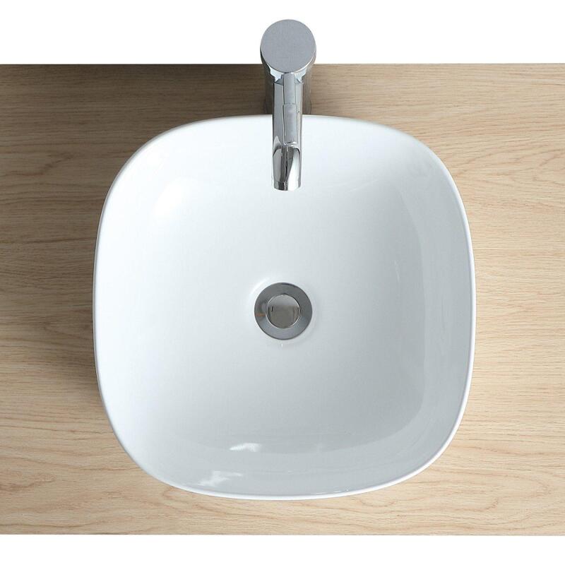 Vasque à poser carrée en céramique 37cm