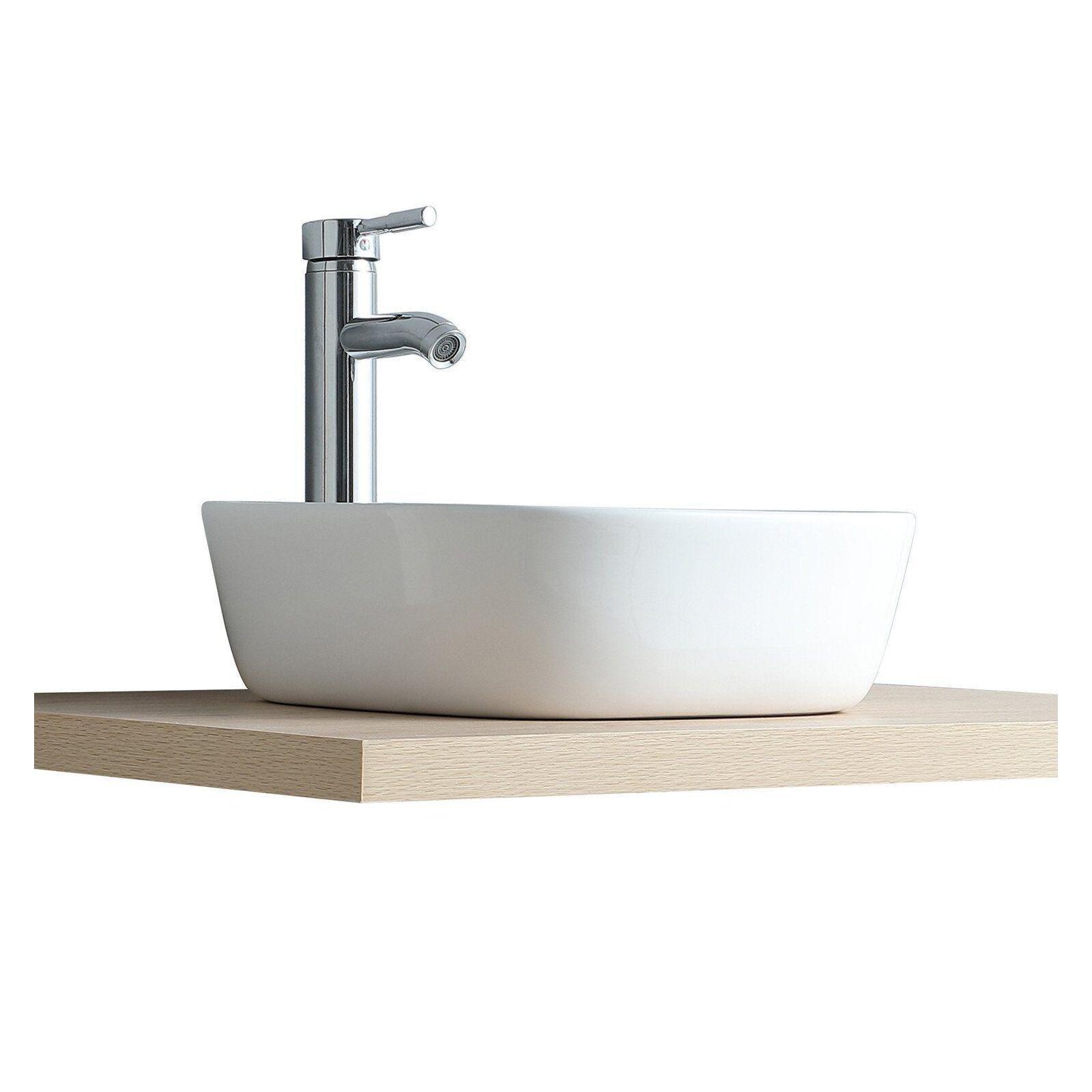 Vasque à poser carrée en céramique 37cm Vasque à poser carrée en céramique 37cm