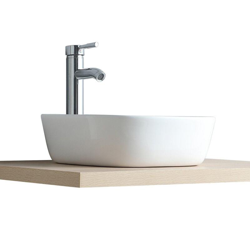 Vasque à poser carrée en céramique 37cm