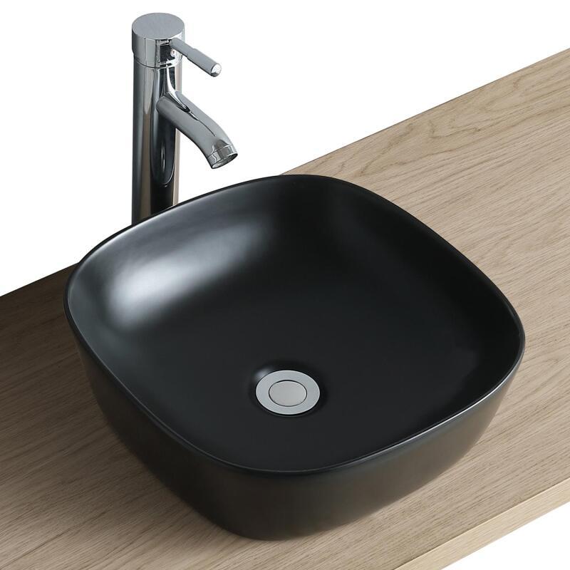Vasque à poser carrée en céramique 37cm
