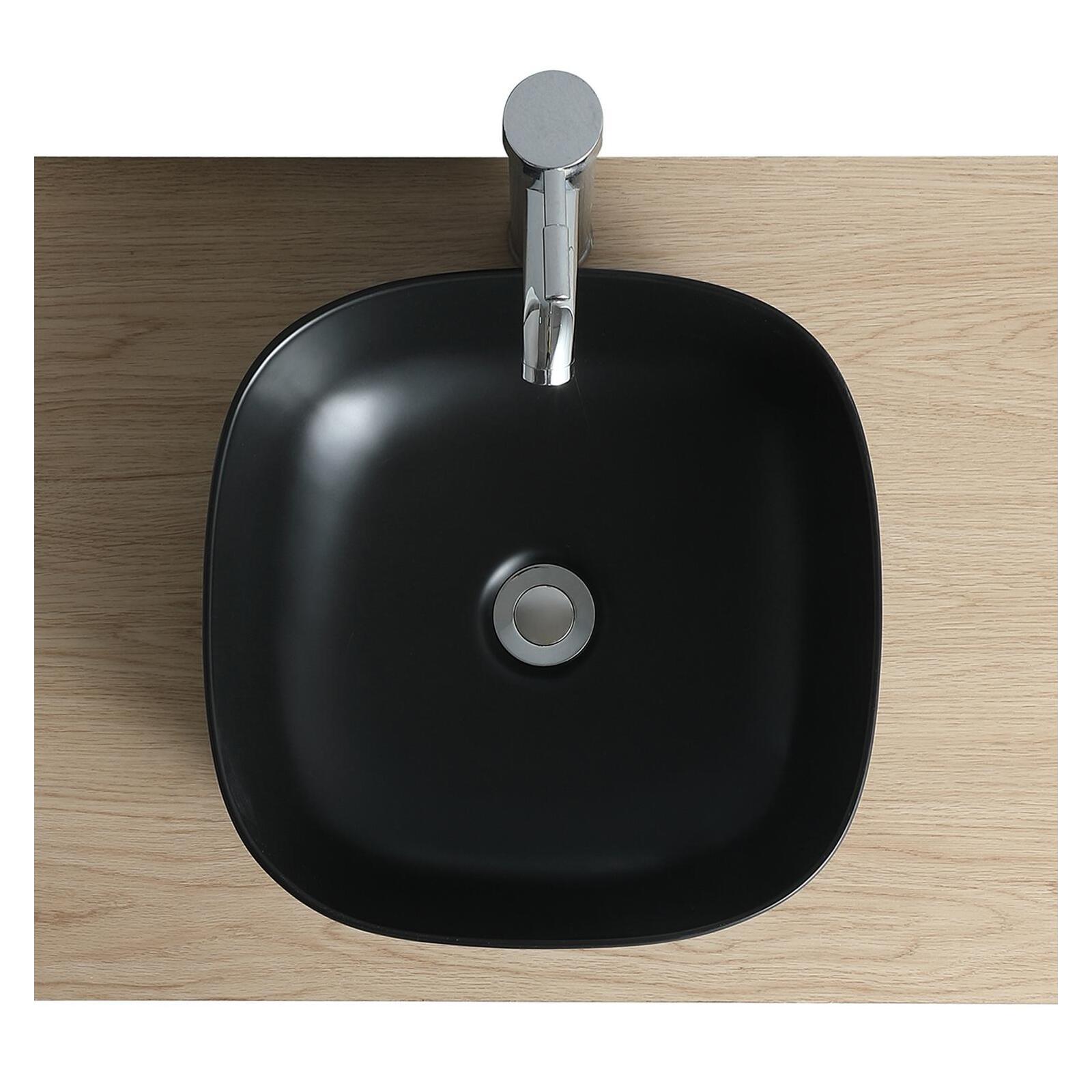 Vasque à poser carrée en céramique 37cm