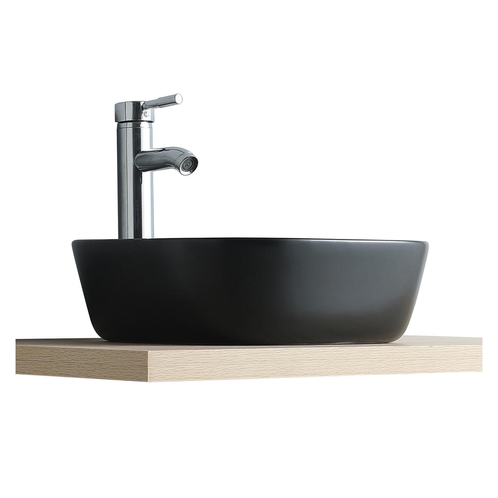 Vasque à poser carrée en céramique 37cm