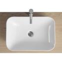 Vasque à encastrer rectangle en céramique blanche 53x37cm