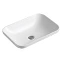 Vasque à encastrer rectangle en céramique blanche 53x37cm