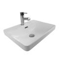 Vasque à encastrer rectangle en céramique blanche 48x37cm