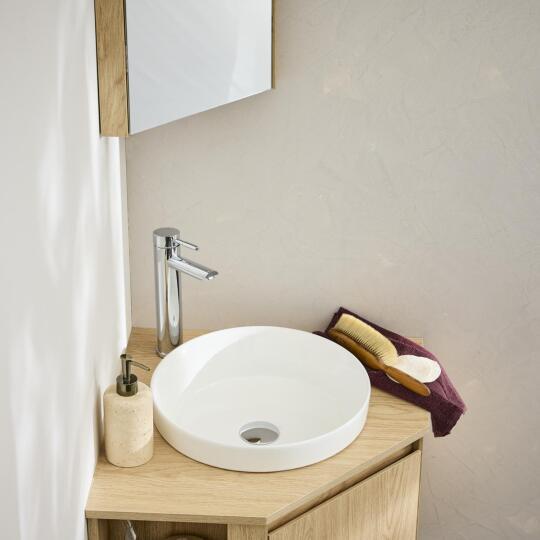 Vasque à encastrer ronde en céramique blanche 36cm
