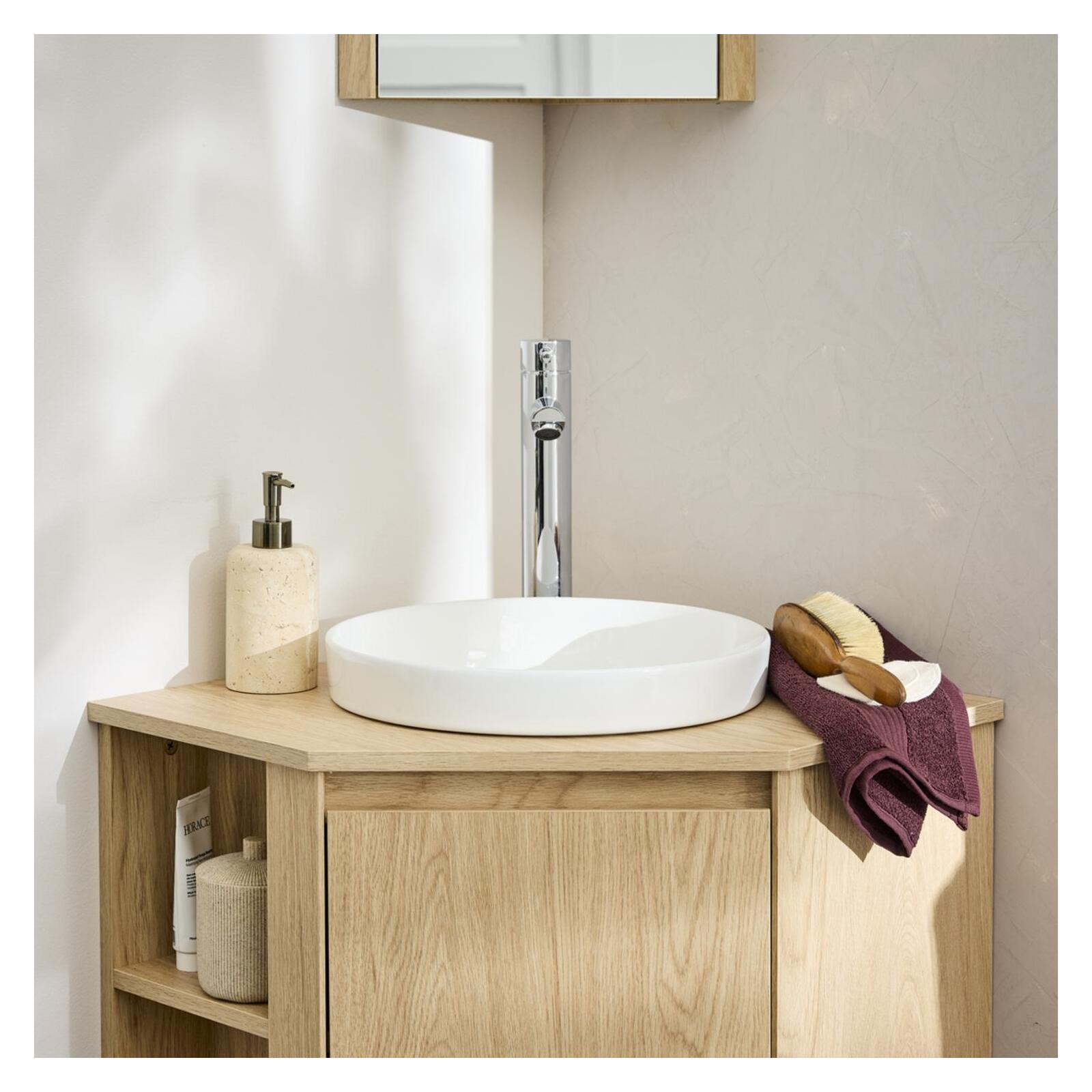 Vasque à encastrer ronde en céramique blanche 36cm Vasque à encastrer ronde en céramique blanche 36cm