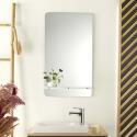 Miroir rectangulaire avec tablette noire 40 x 70 cm SIMONA