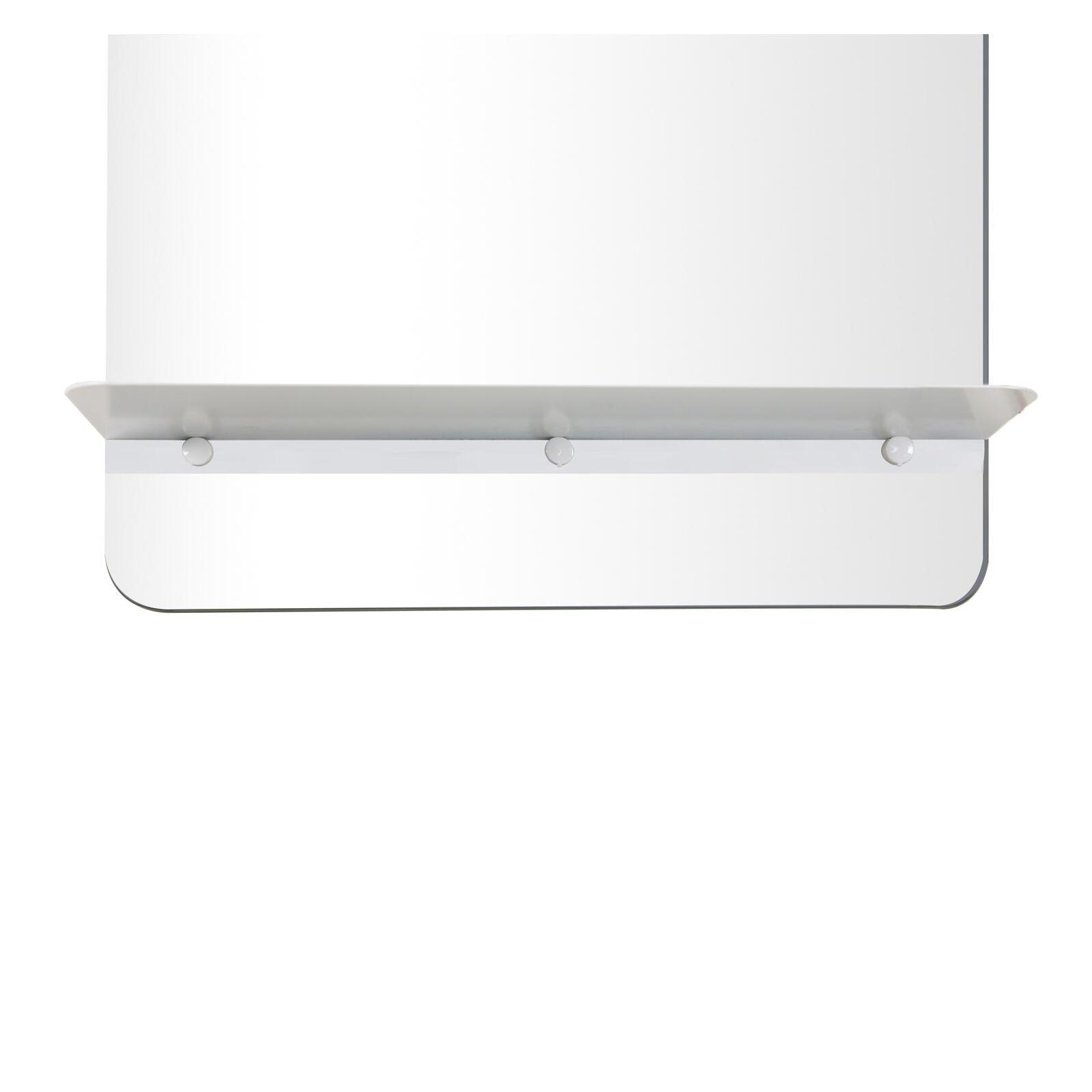 Miroir rectangulaire avec tablette noire 40 x 70 cm SIMONA