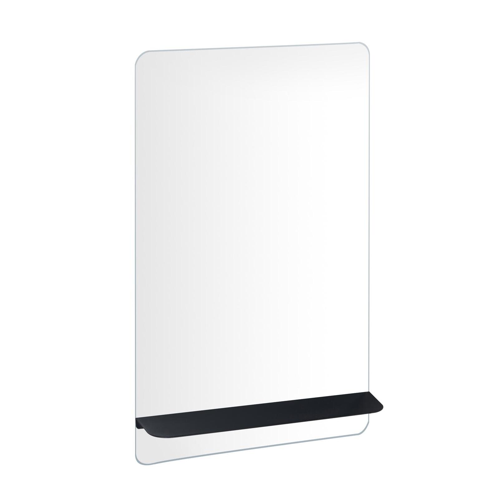 Miroir rectangulaire avec tablette noire 40 x 70 cm SIMONA