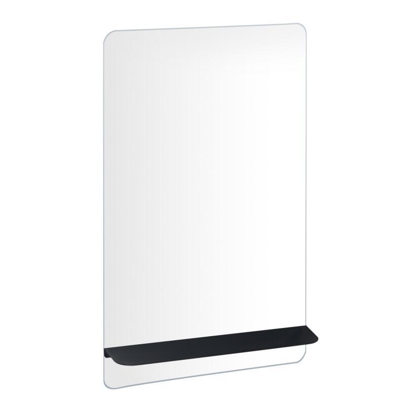 Miroir rectangulaire avec tablette noire 40 x 70 cm SIMONA