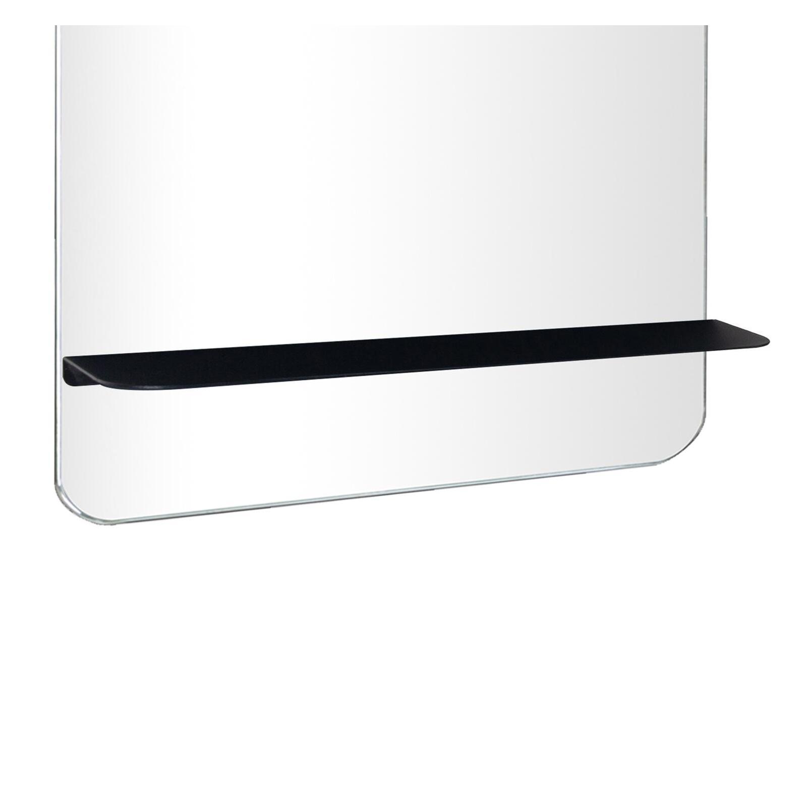 Miroir rectangulaire avec tablette noire 40 x 70 cm SIMONA